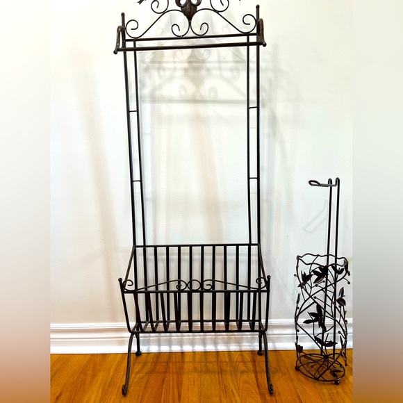 Towel & Magazine Holder, Toilet paper Holder, and hair tool holder - Picture 3 of 3